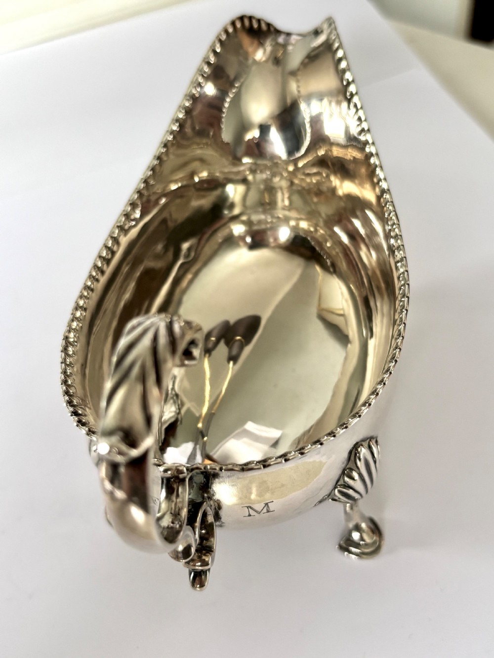 Antique George III Silver Sauce Boat London 1780 William Skeen View VI