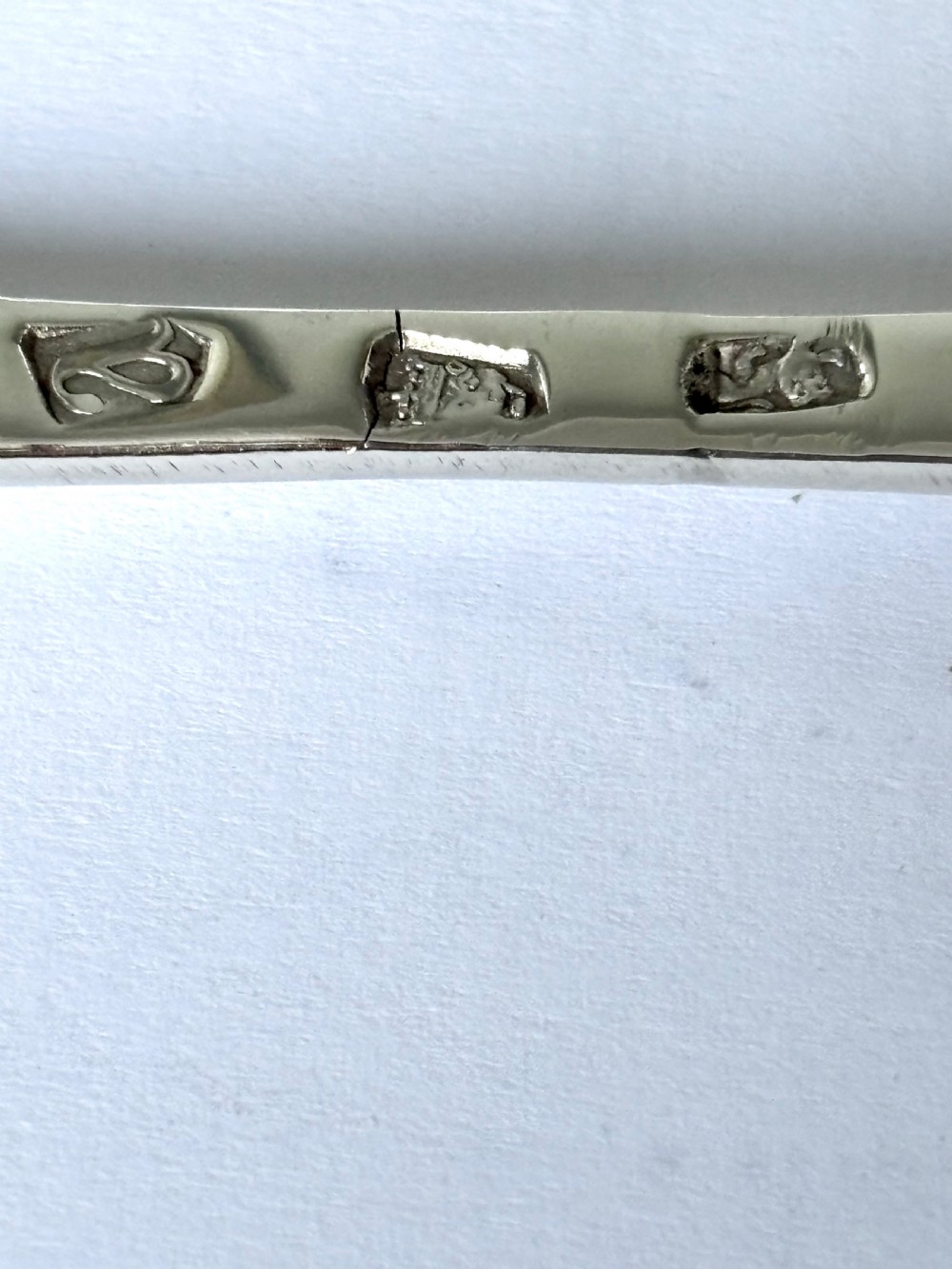 Antique George II Silver Hanoverian Tablespoon London 1736 View II