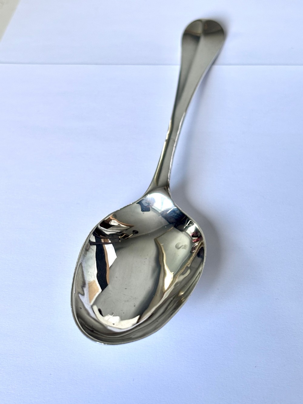 Antique George II Silver Hanoverian Tablespoon London 1736 View V