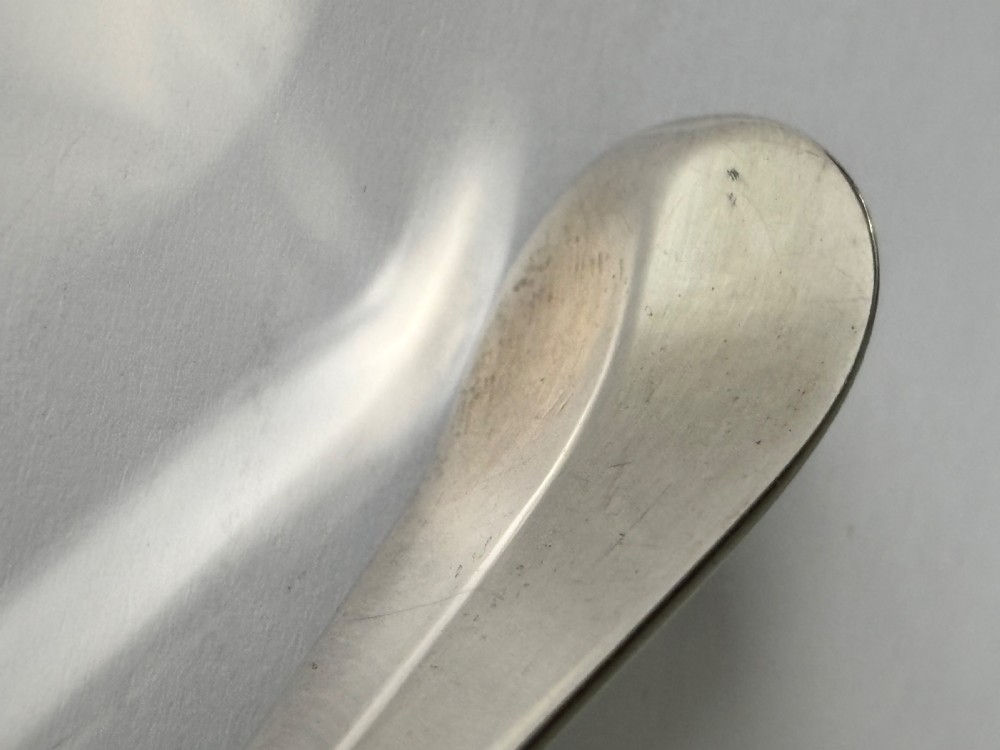 Antique George II Silver Hanoverian Tablespoon London 1736 View VIII