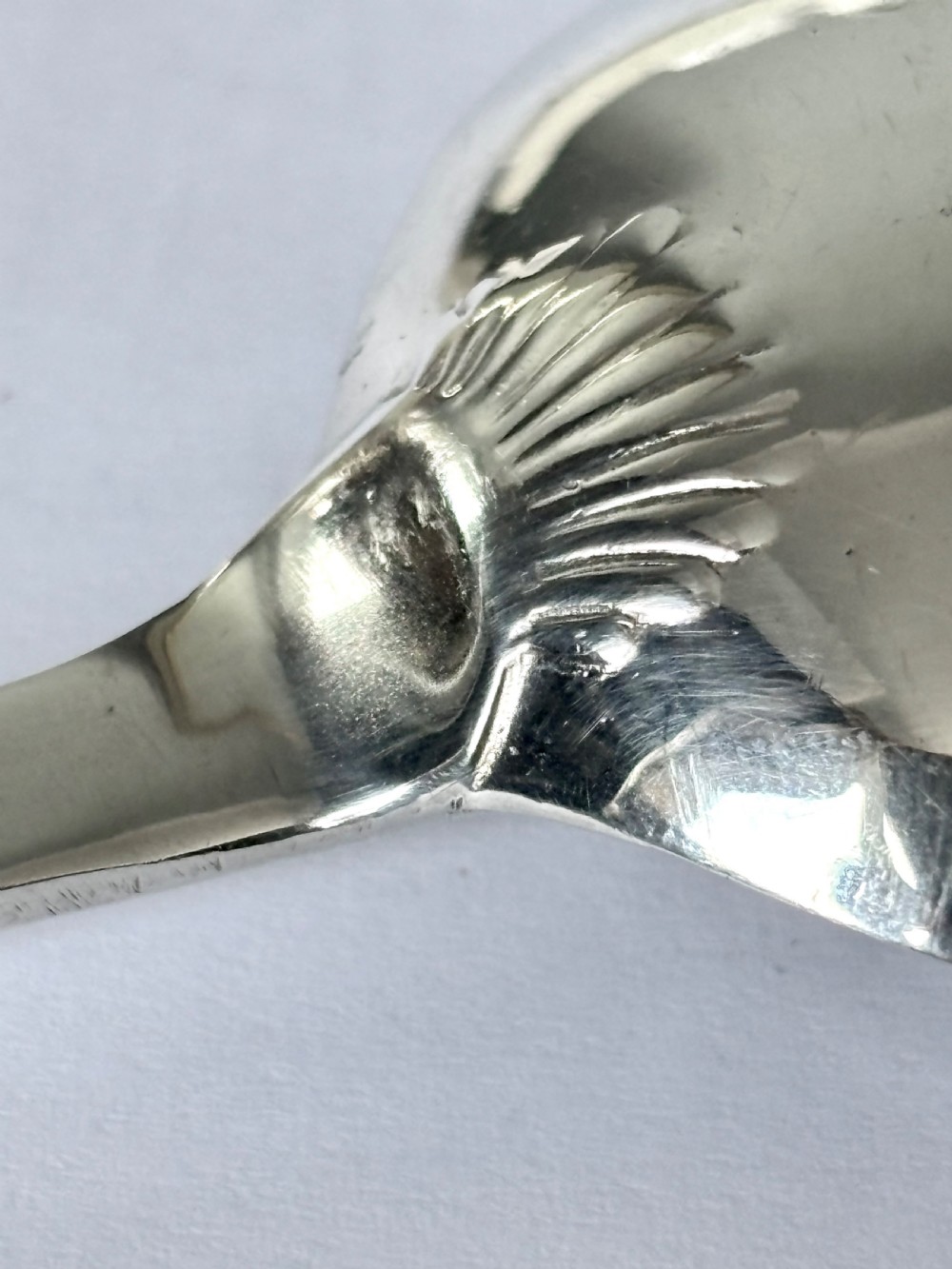 Antique George II Silver Hanoverian Tablespoon London 1736 View IX