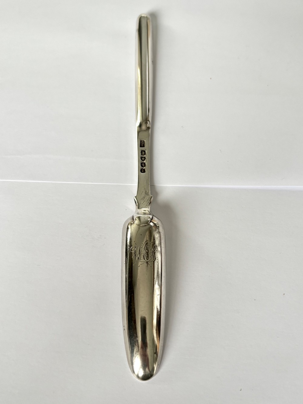 William IV Silver Double-ended Fiddle Pattern Marrow Scoop Benjamin Davis 1831 View VI