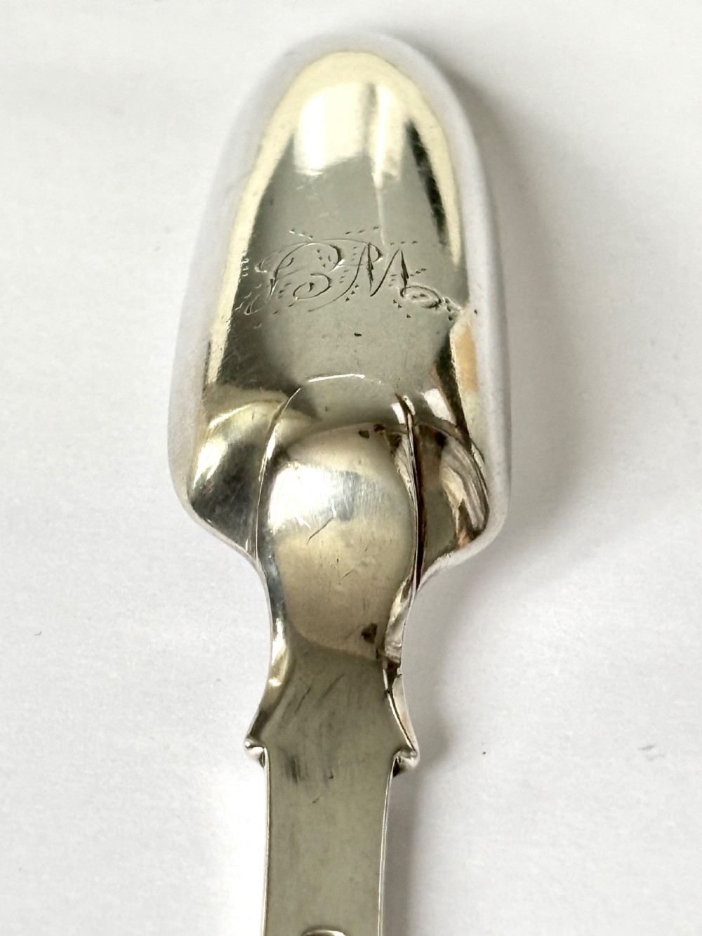 William IV Silver Double-ended Fiddle Pattern Marrow Scoop Benjamin Davis 1831 View VIII