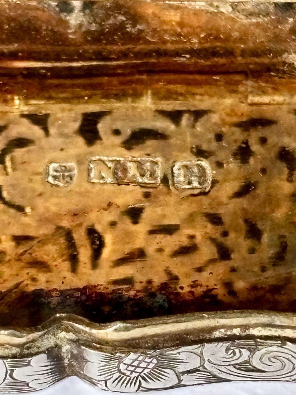 Antique Silver Gilt EARLY Victorian Vinaigrette NATHANIEL MILLS Birmingham 1840 View IV
