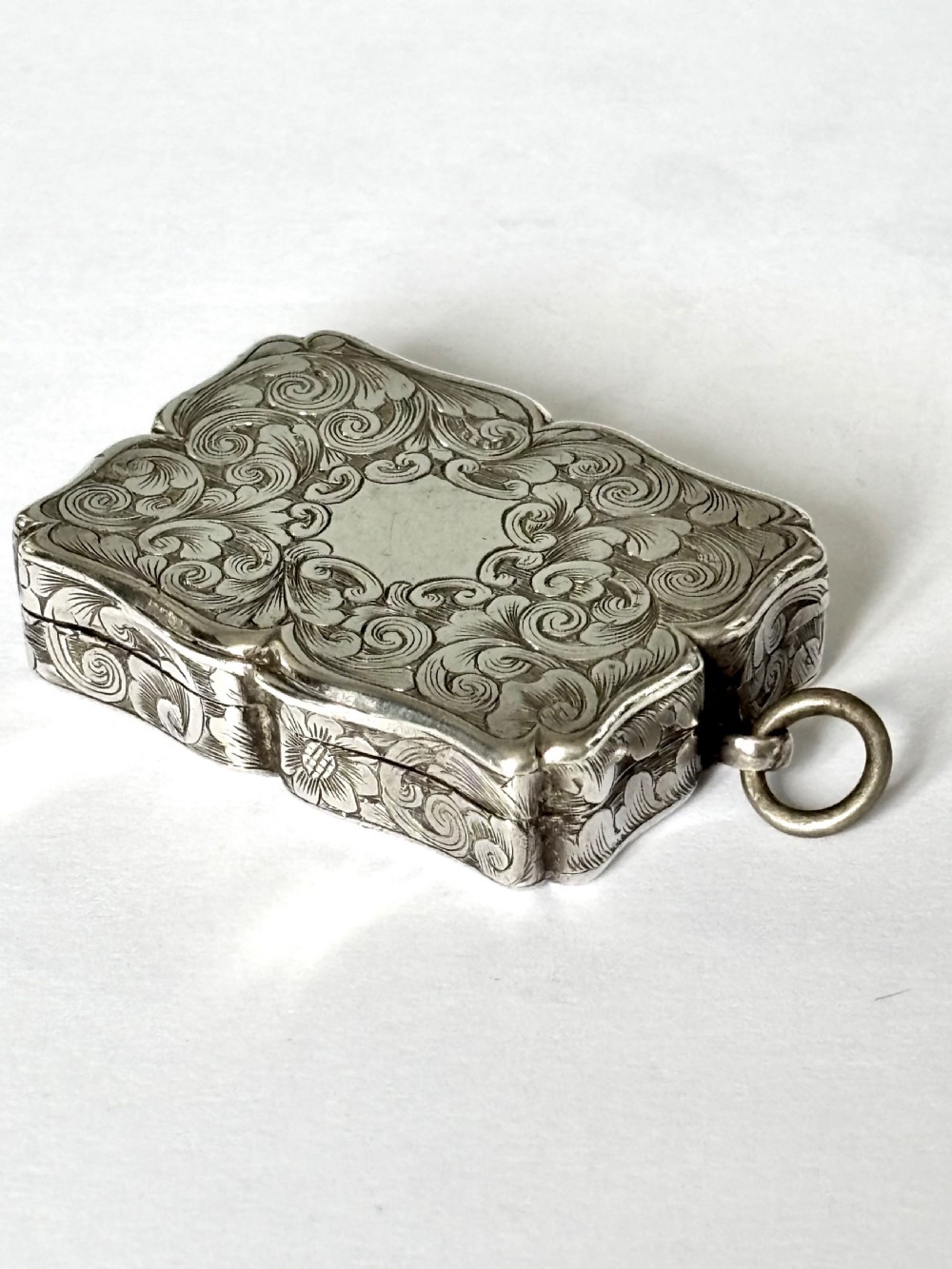 Antique Silver Gilt EARLY Victorian Vinaigrette NATHANIEL MILLS Birmingham 1840 View IX