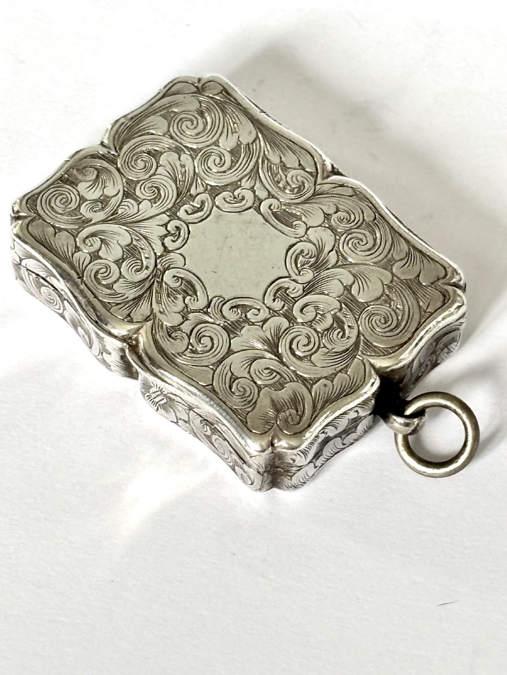 Antique Silver Gilt EARLY Victorian Vinaigrette NATHANIEL MILLS Birmingham 1840 View X