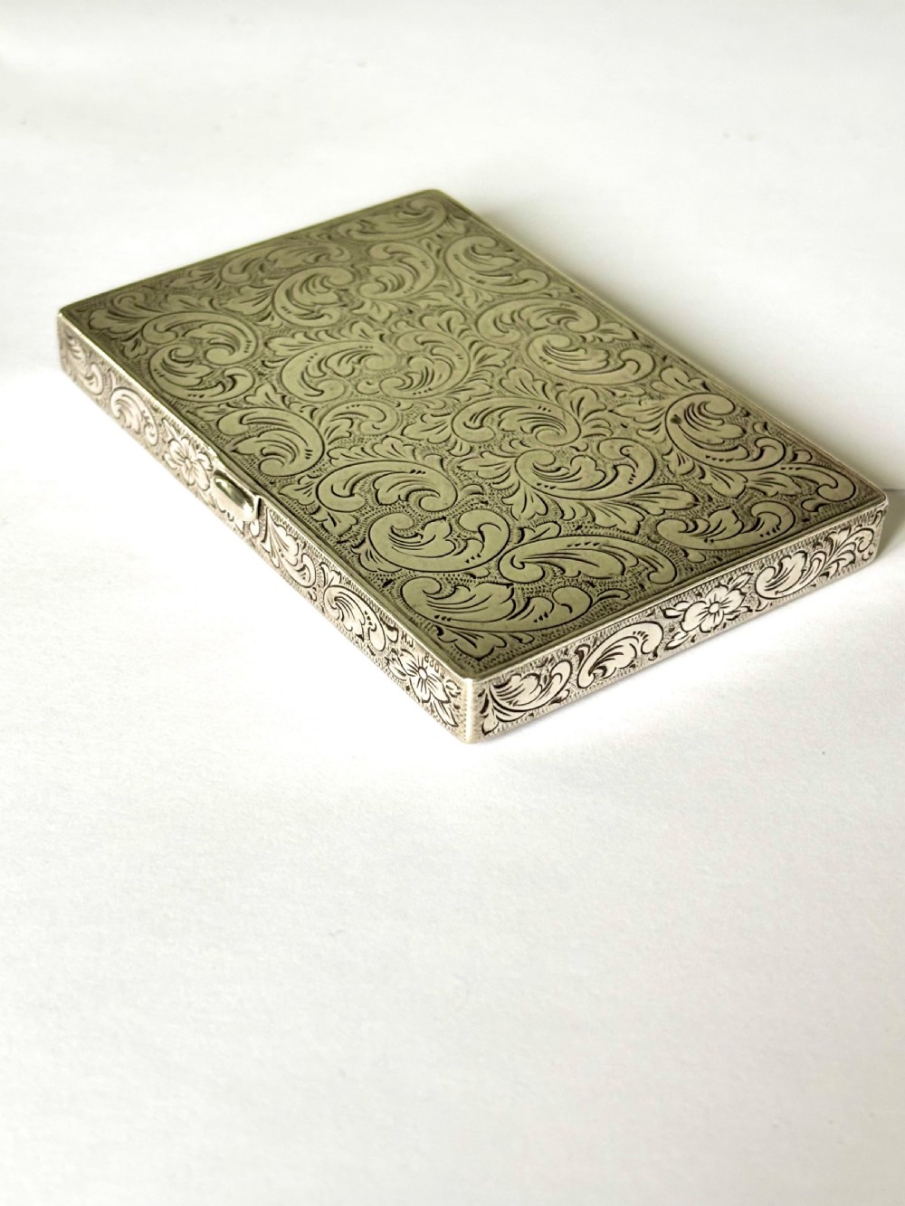 Early 20th Century Fine Quality Continental 830S Silver Calling Card Case