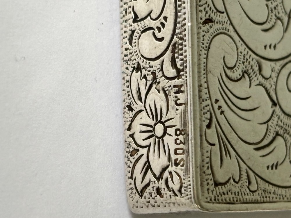 Early 20th Century Fine Quality Continental 830S Silver Calling Card Case View VII