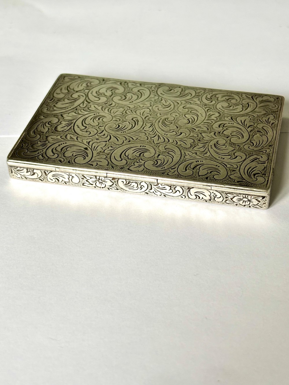Early 20th Century Fine Quality Continental 830S Silver Calling Card Case View X