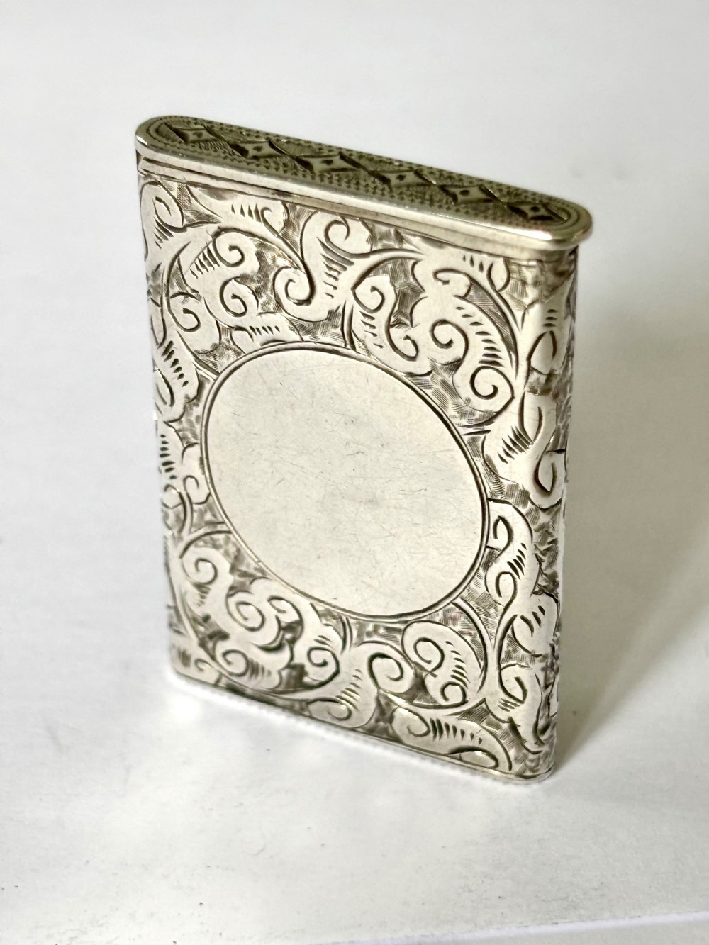 Antique Victorian Silver Flip Top Vesta Case MATTHEW JOHN JESSOP London 1886