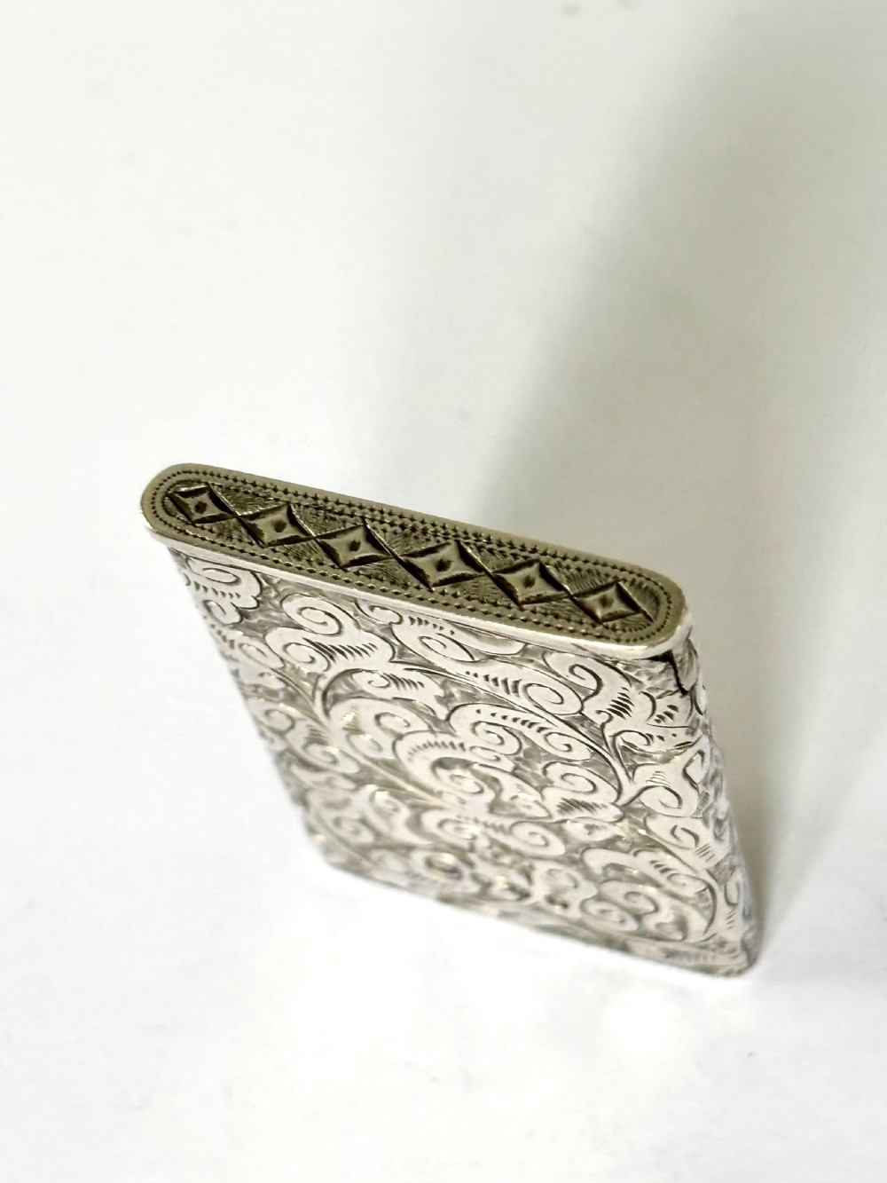 Antique Victorian Silver Flip Top Vesta Case MATTHEW JOHN JESSOP London 1886 View IV