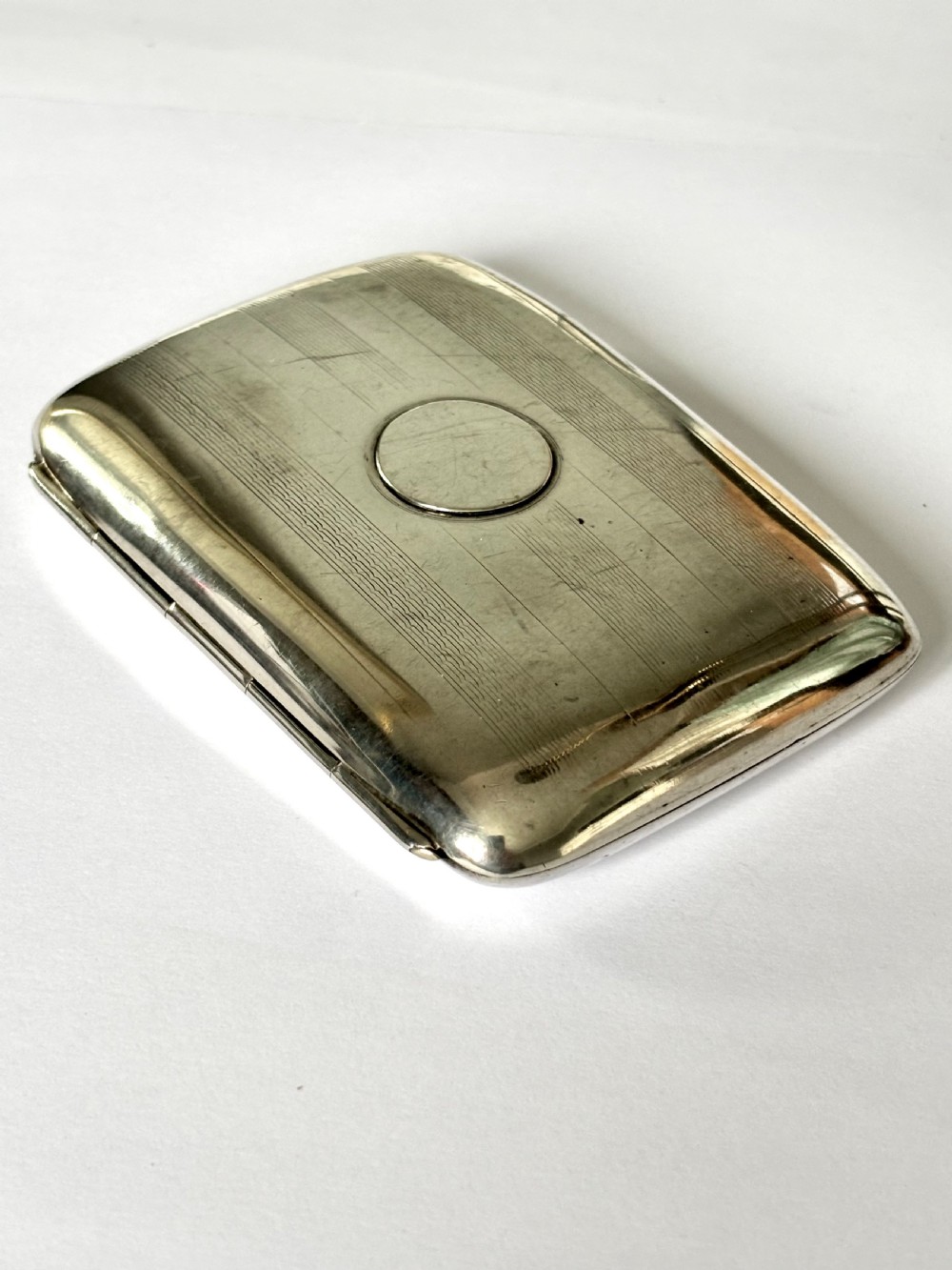 George V Silver Gilt Cigarette Cheroot Case JOSEPH GLOSTER Birmingham 1917 WWI