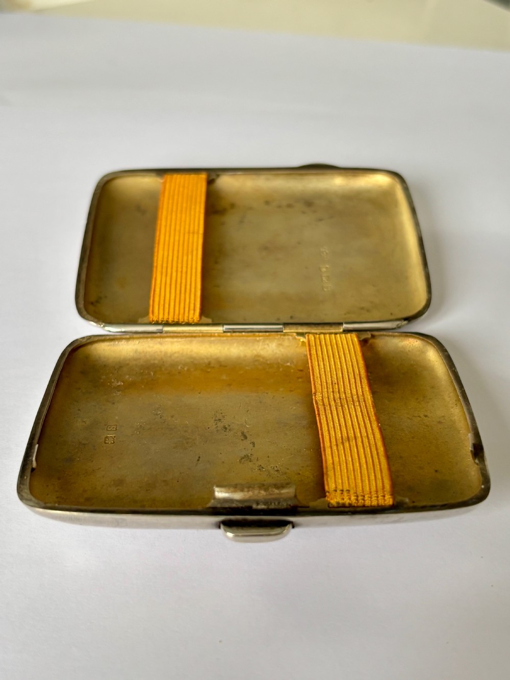 George V Silver Gilt Cigarette Cheroot Case JOSEPH GLOSTER Birmingham 1917 WWI View VII