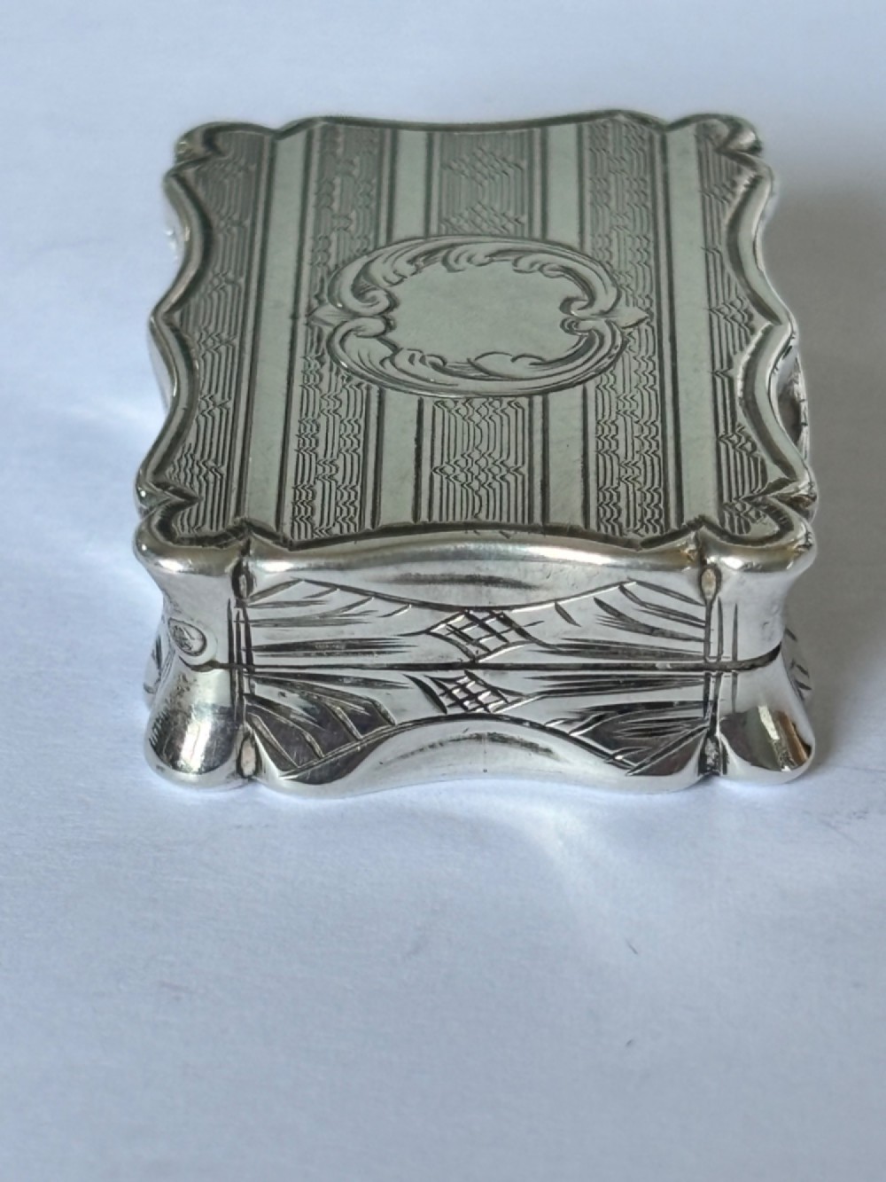 Antique Silver Gilt Victorian Vinaigrette Birmingham 1857 Edward Smith View V