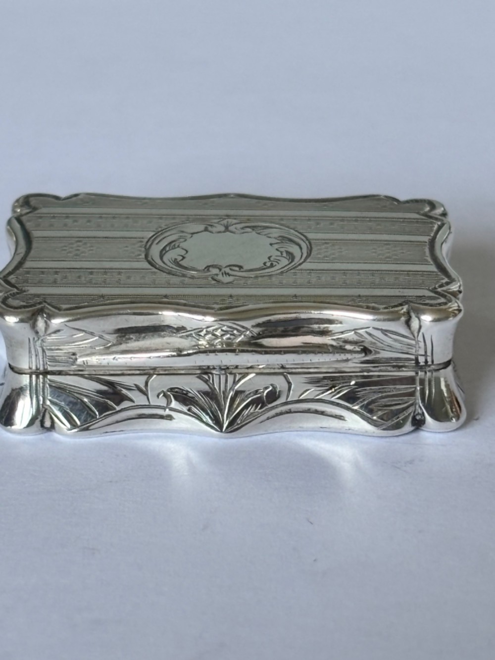 Antique Silver Gilt Victorian Vinaigrette Birmingham 1857 Edward Smith View VII