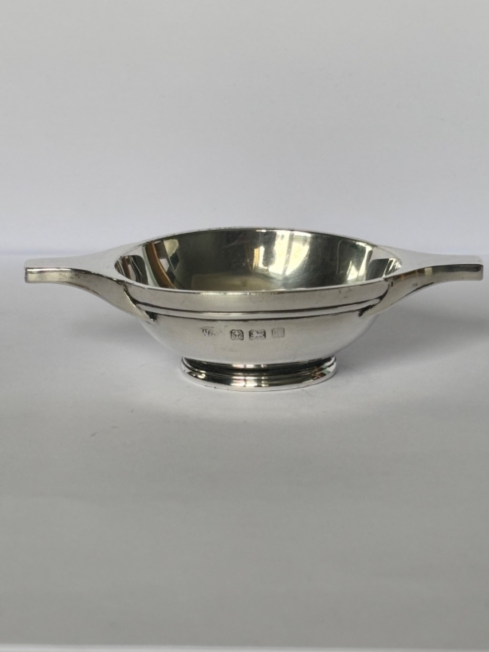 Edwardian Small Sterling Silver Quaich, Birmingham 1909 William Aitken