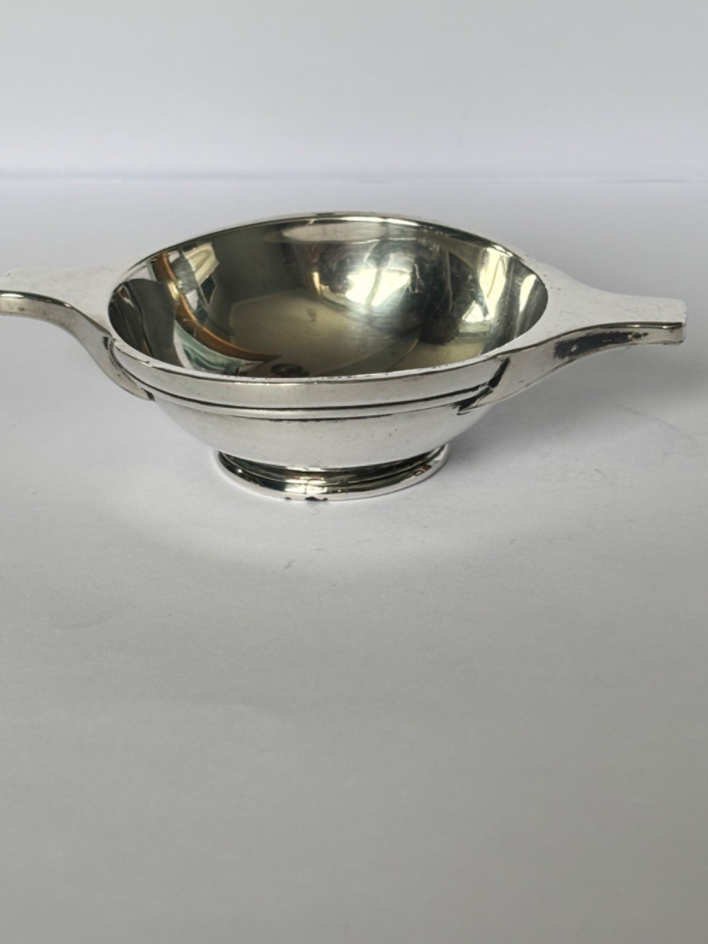 Edwardian Small Sterling Silver Quaich, Birmingham 1909 William Aitken View IV