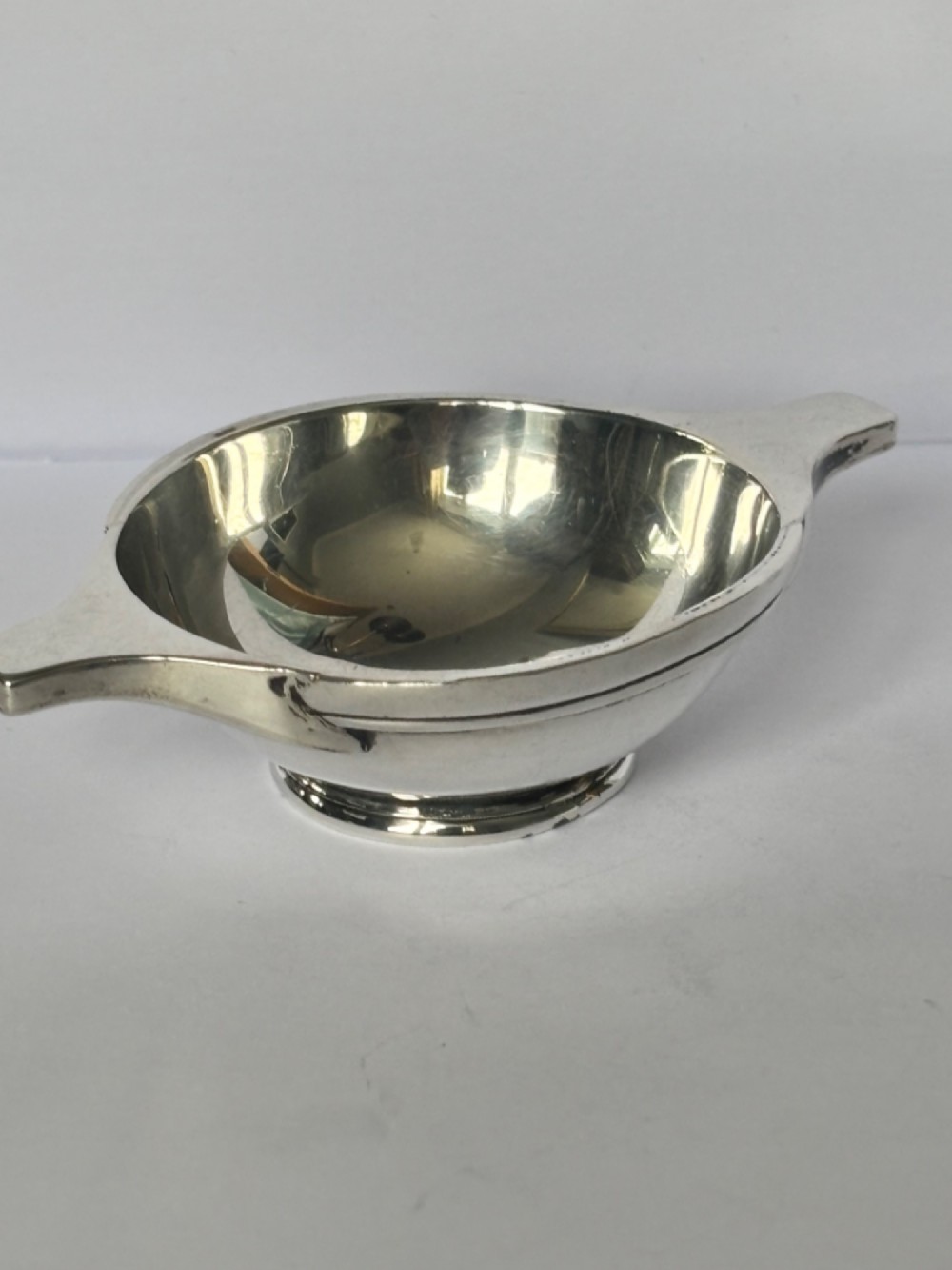 Edwardian Small Sterling Silver Quaich, Birmingham 1909 William Aitken View VIII