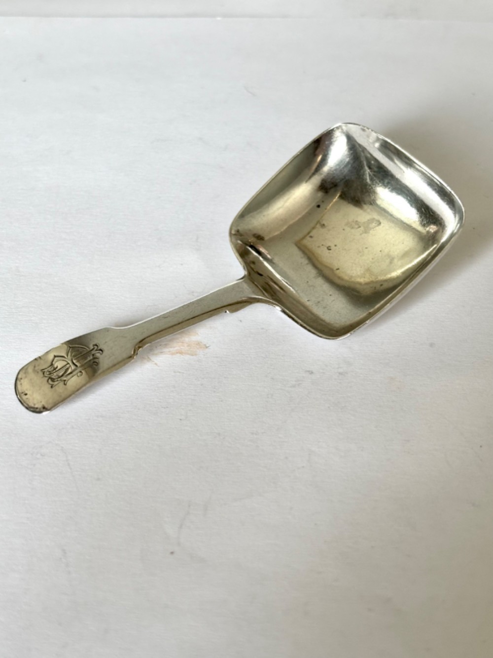 Victorian Silver Caddy Spoon Yapp & Woodward Birmingham 1844 View III