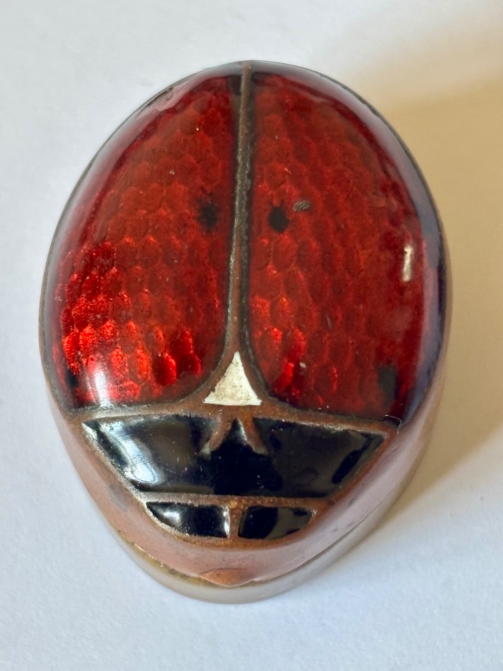 Antique 19th century Copper & Enamel Novelty Snuff Box c1890 Beetle Ladybird