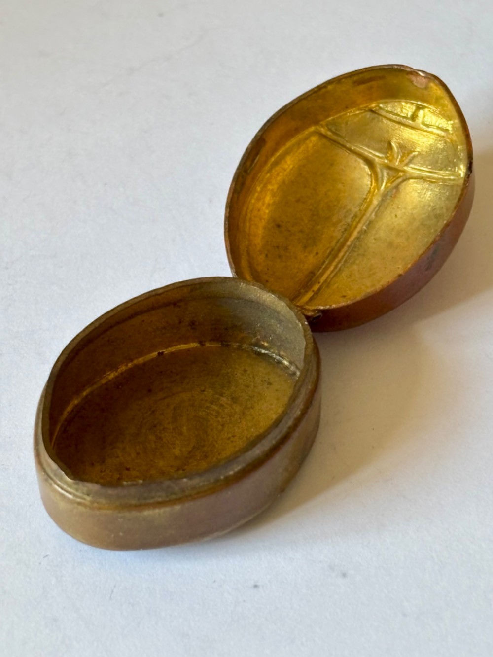Antique 19th century Copper & Enamel Novelty Snuff Box c1890 Beetle Ladybird View III