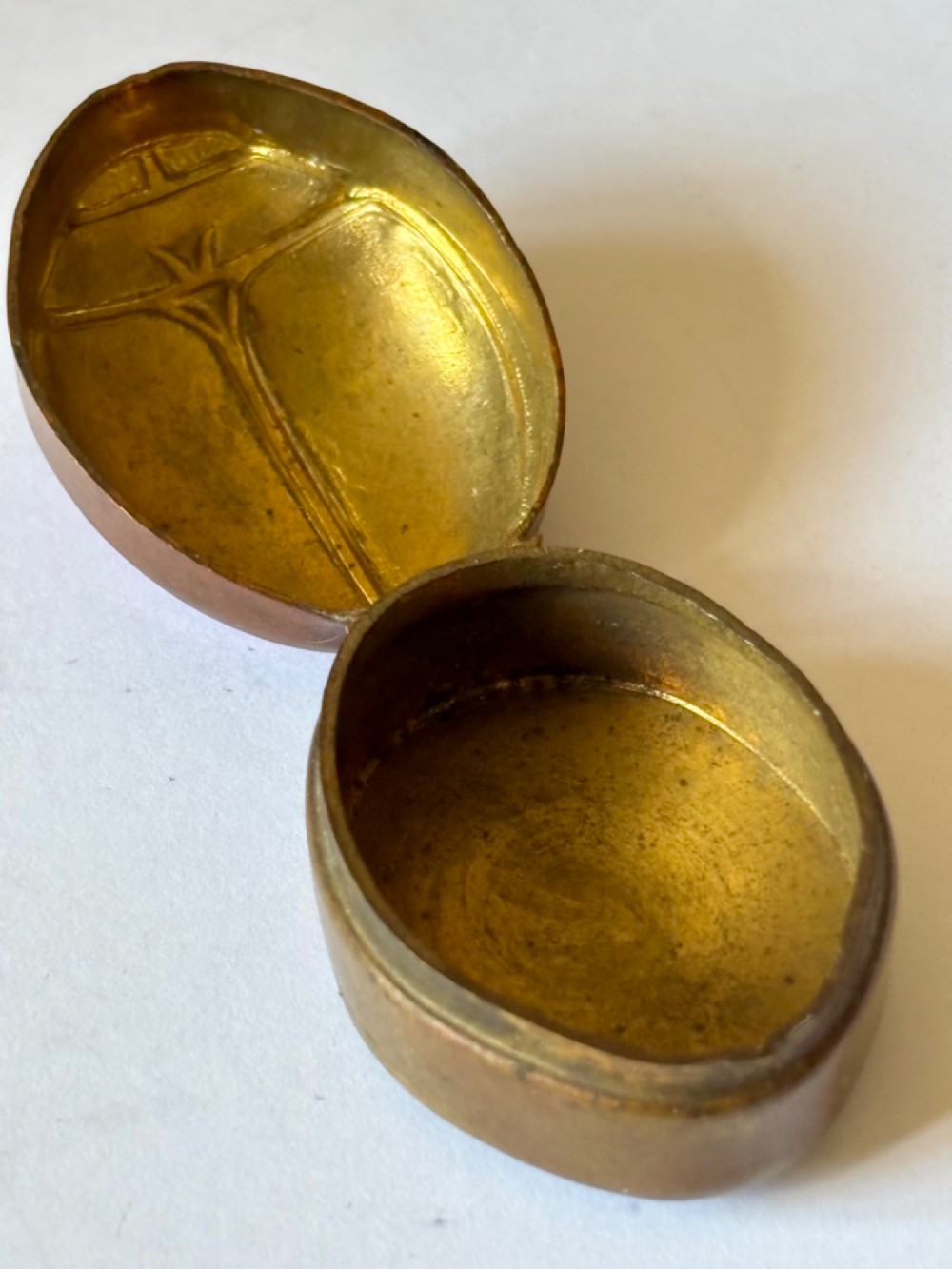 Antique 19th century Copper & Enamel Novelty Snuff Box c1890 Beetle Ladybird View V