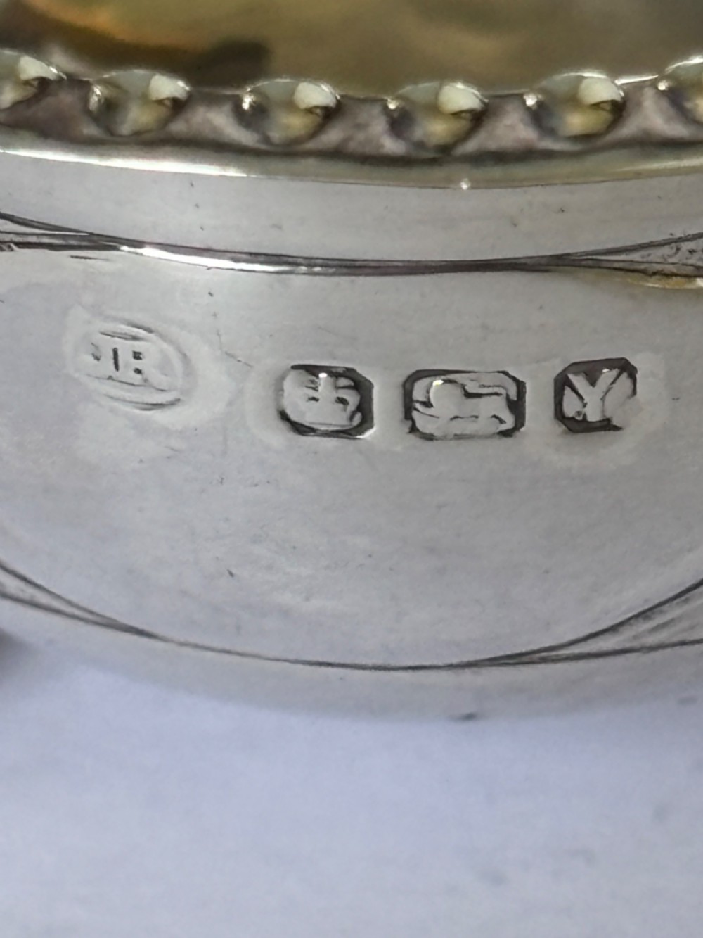 A Beautiful Pair of Victorian Silver Salts Sheffield 1891 JOHN ROUND View V