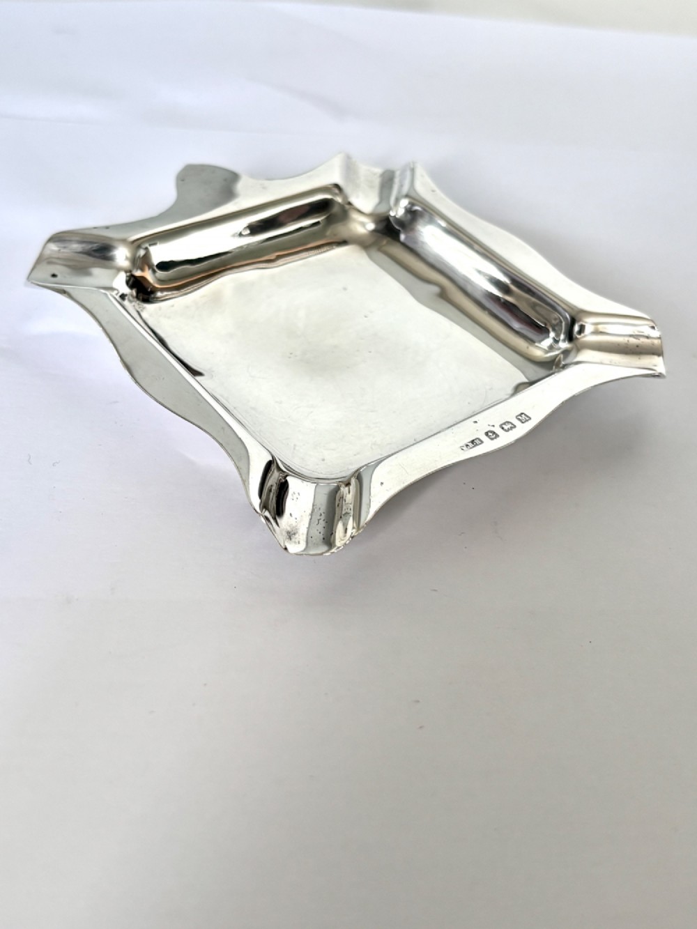 Antique ART DECO Silver Ashtray WILLIAM HAIR HASELER Birmingham 1936