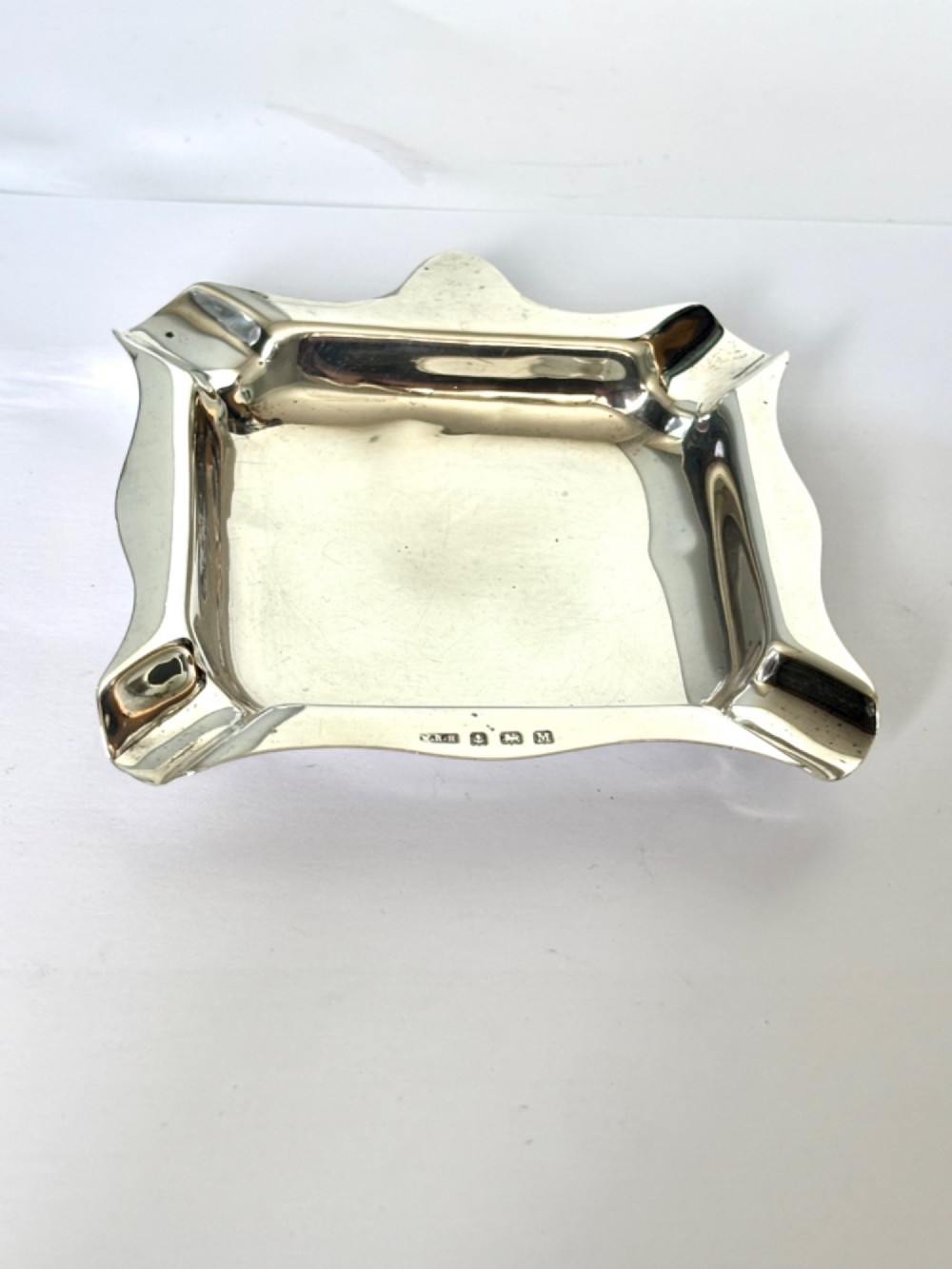 Antique ART DECO Silver Ashtray WILLIAM HAIR HASELER Birmingham 1936 View III