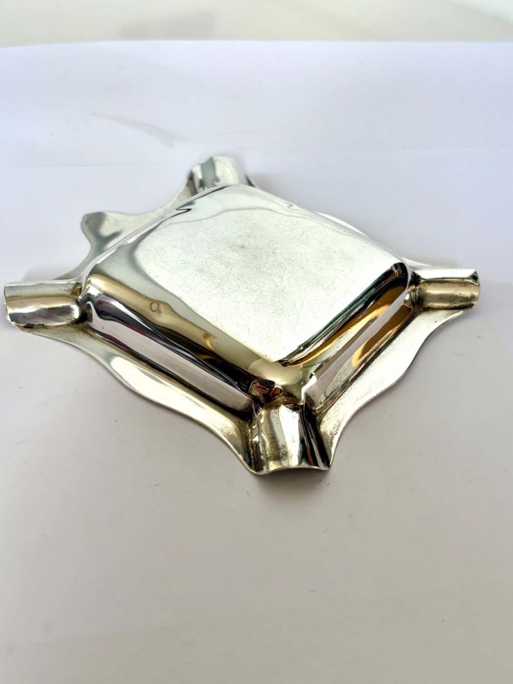 Antique ART DECO Silver Ashtray WILLIAM HAIR HASELER Birmingham 1936 View VI