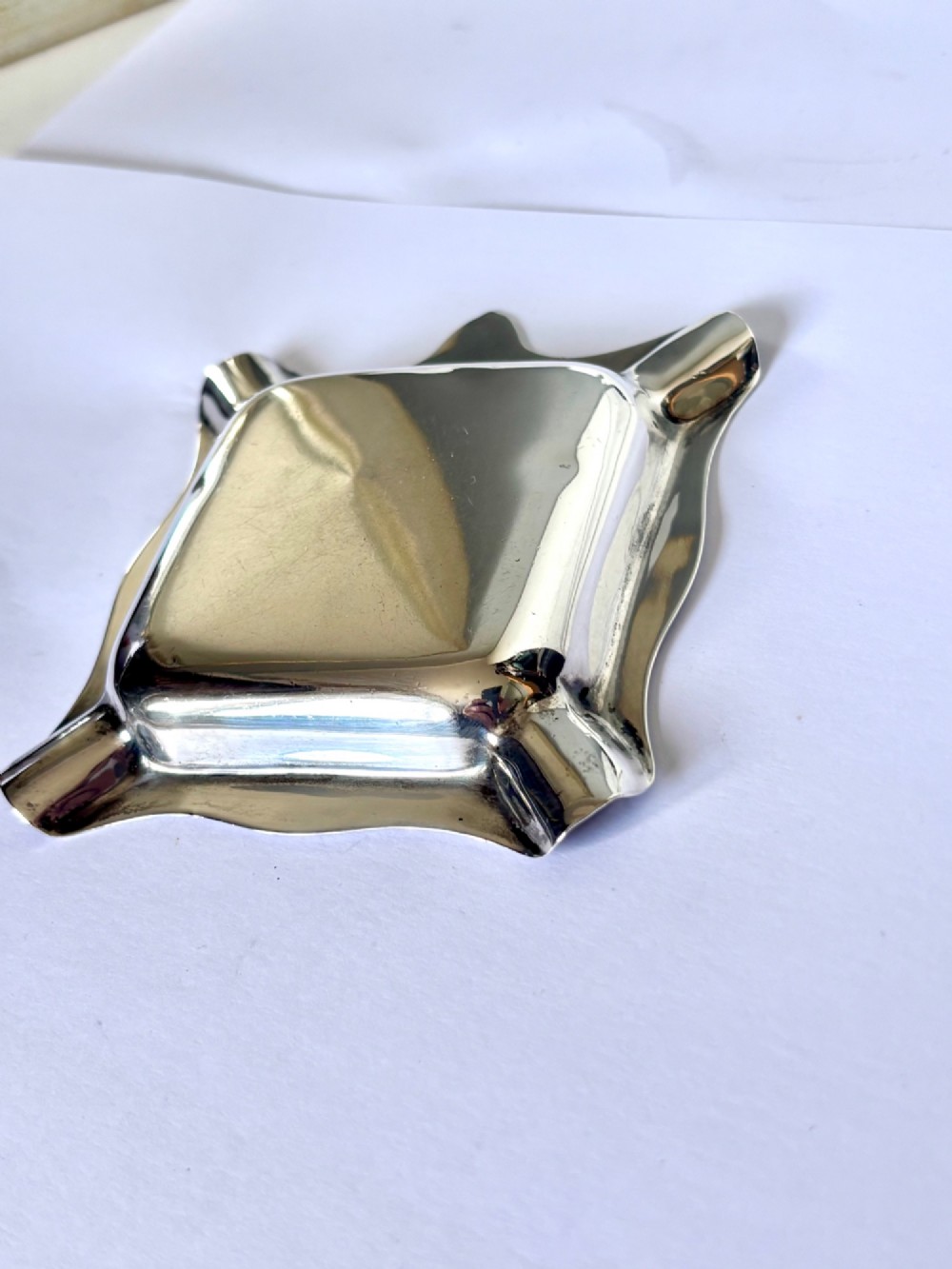 Antique ART DECO Silver Ashtray WILLIAM HAIR HASELER Birmingham 1936 View VII