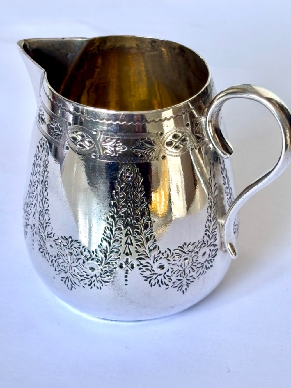 Victorian Silver Sparrow Beak Milk Cream Jug HENRY HOLLAND London 1878