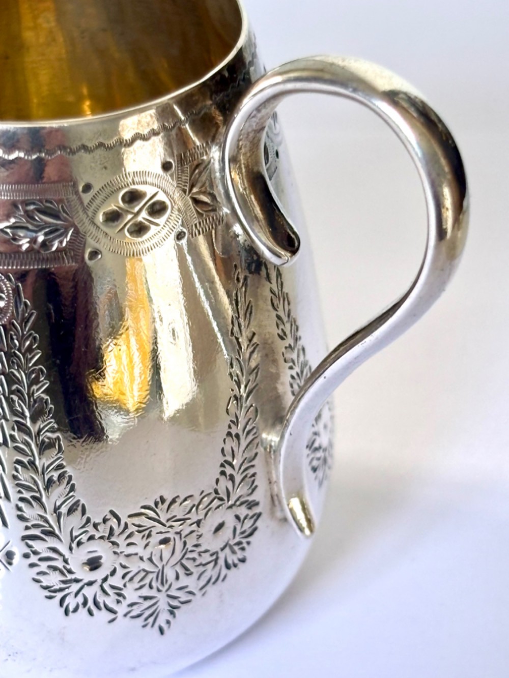 Victorian Silver Sparrow Beak Milk Cream Jug HENRY HOLLAND London 1878 View VII