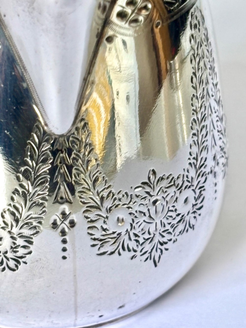 Victorian Silver Sparrow Beak Milk Cream Jug HENRY HOLLAND London 1878 View XI