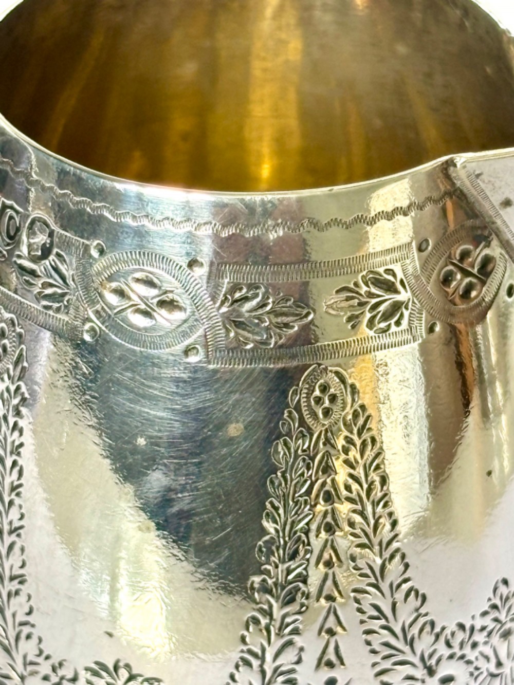 Victorian Silver Sparrow Beak Milk Cream Jug HENRY HOLLAND London 1878 View XII