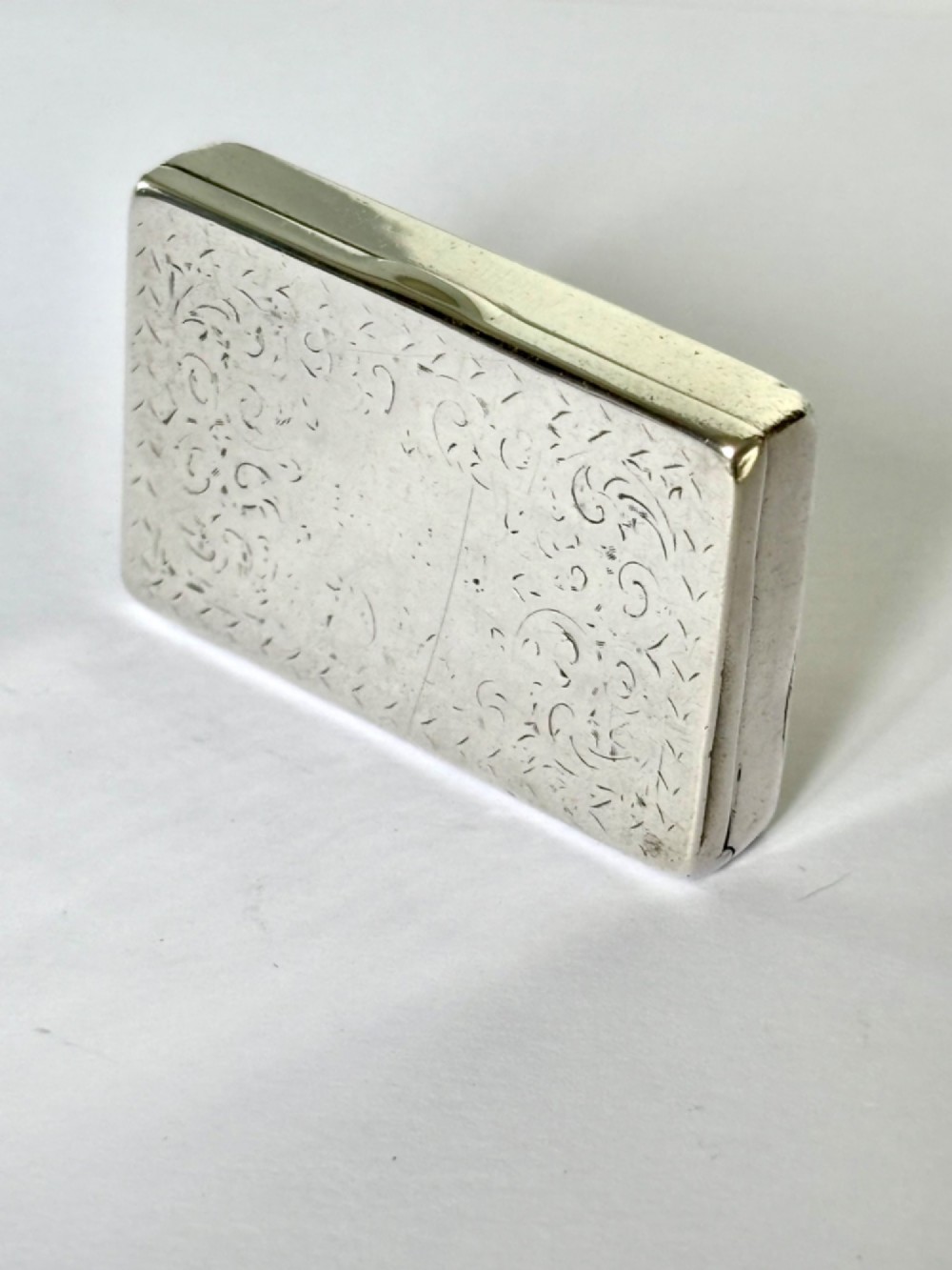 Antique Silver Victorian Snuff Box JAMES WALTER TIPTAFT Birmingham 1891
