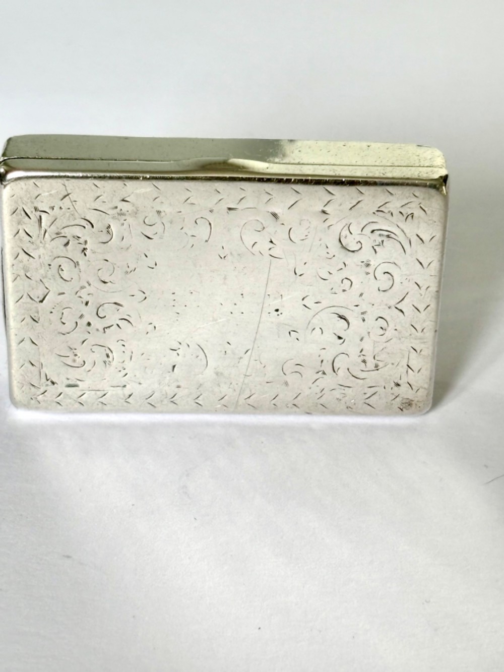 Antique Silver Victorian Snuff Box JAMES WALTER TIPTAFT Birmingham 1891 View II