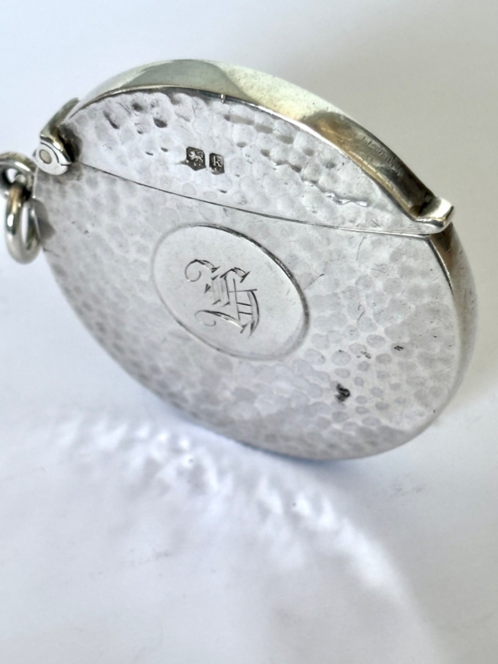Antique Edwardian Silver GOLF BALL Vesta Case A & J ZIMMERMAN Birmingham 1909 View III