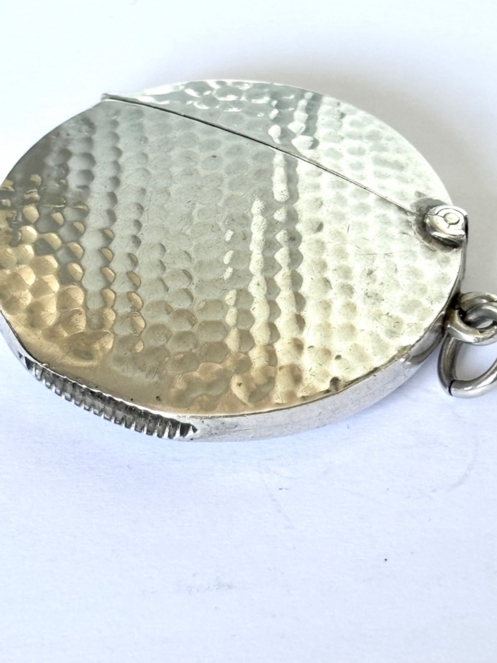 Antique Edwardian Silver GOLF BALL Vesta Case A & J ZIMMERMAN Birmingham 1909 View V