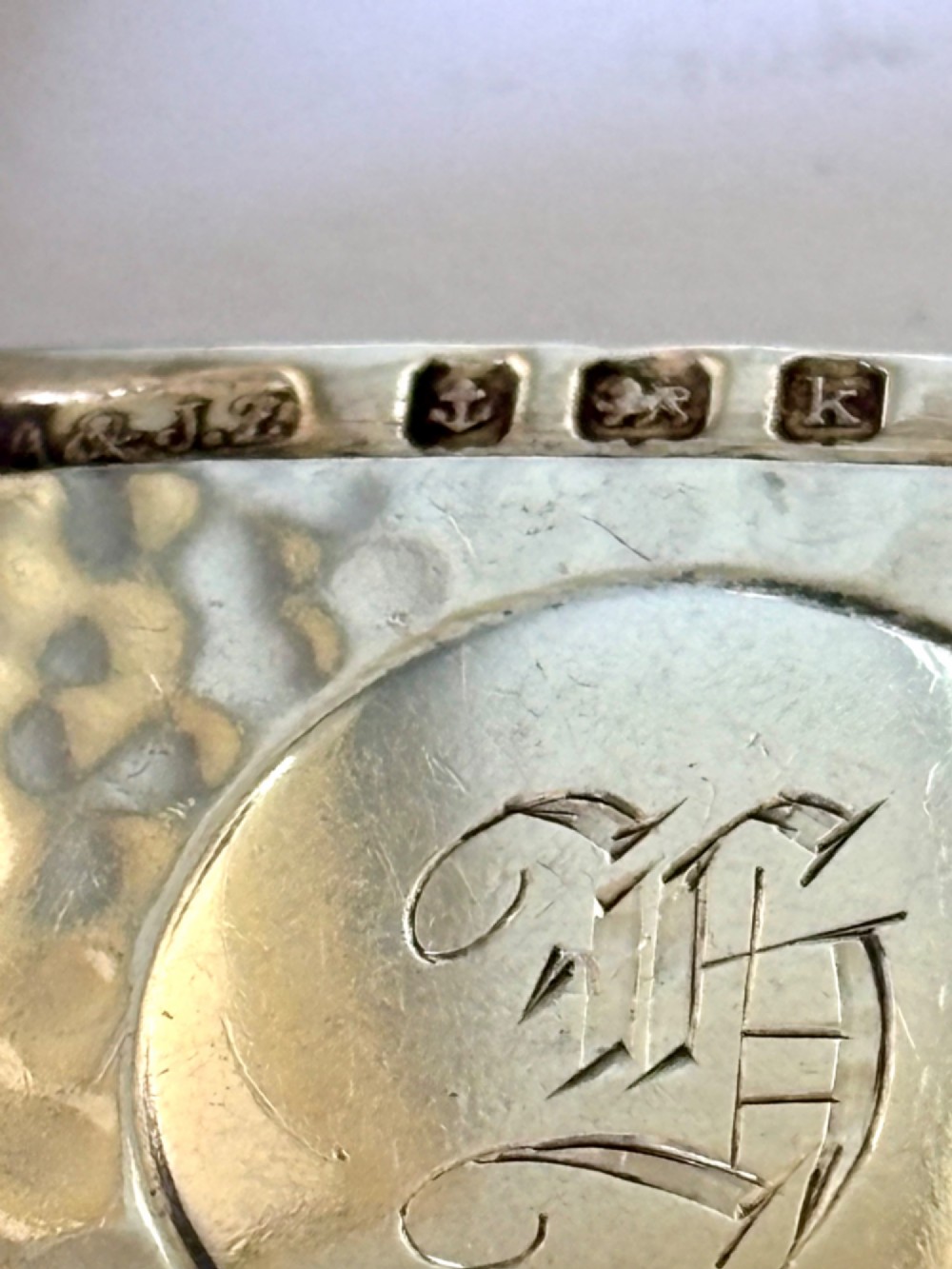 Antique Edwardian Silver GOLF BALL Vesta Case A & J ZIMMERMAN Birmingham 1909 View IX