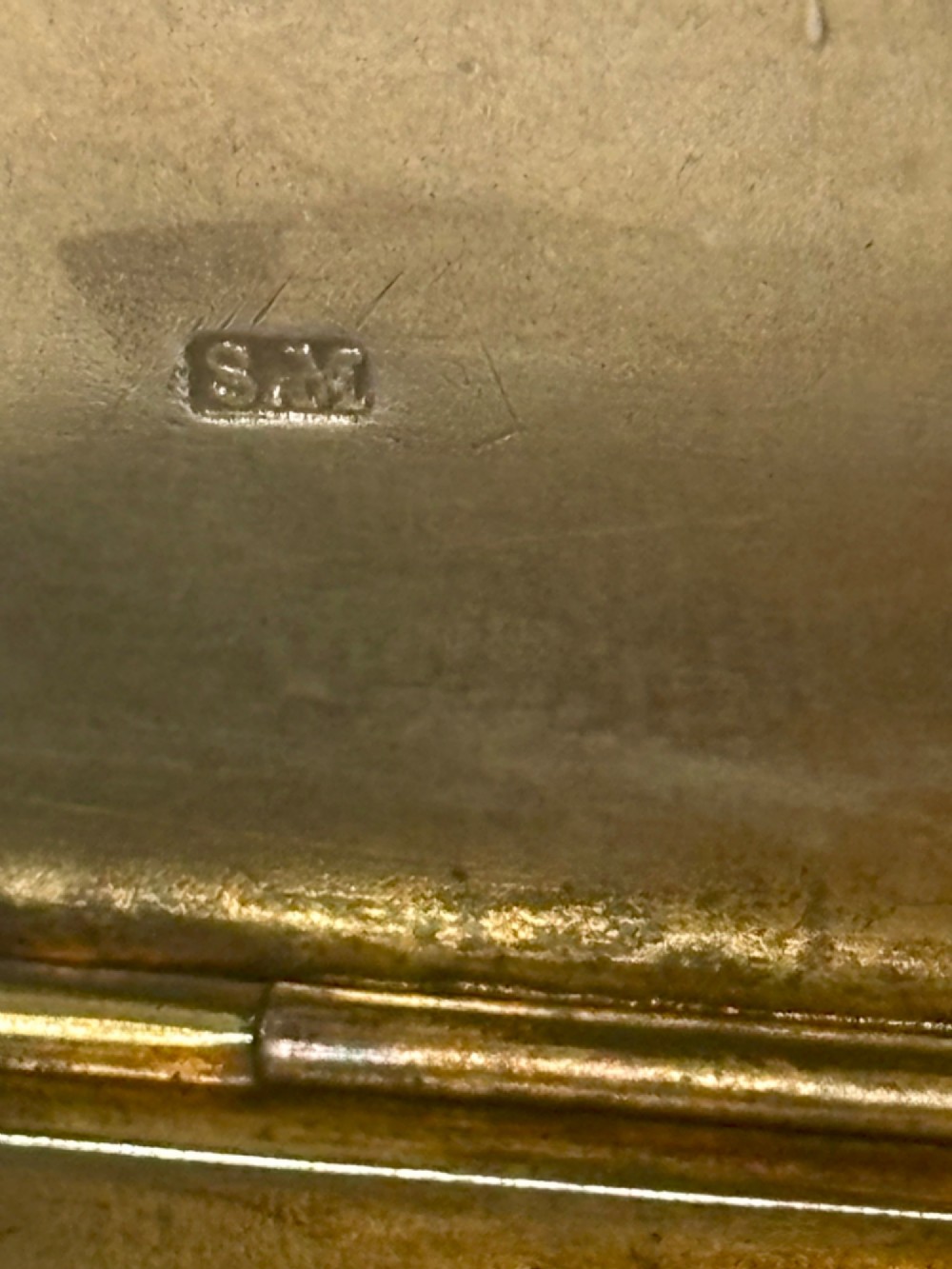 A small rectangular Victorian silver vesta case featuring horizontal reeded engine-turned decoration and an attached side suspension ring. View VIII