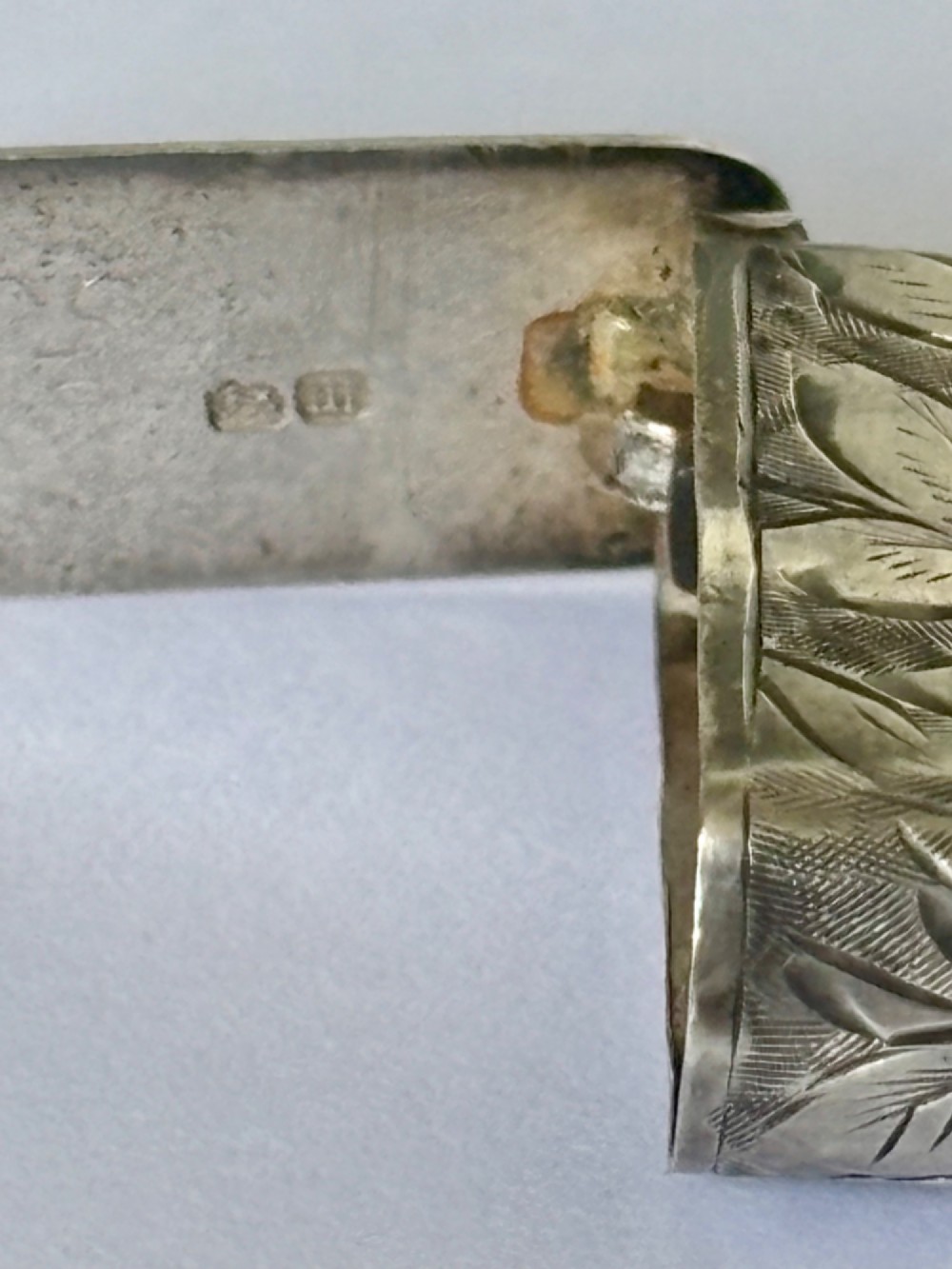 Victorian Silver Flip Top Vesta Case HENRY WILLIAMSON BIRMINGHAM 1886 View IX