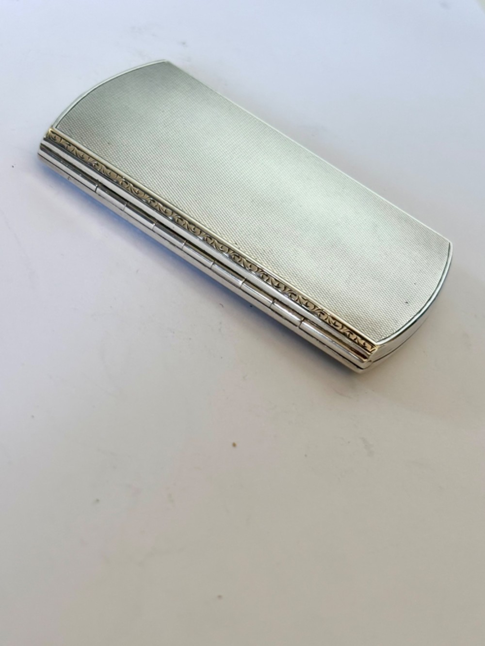 Antique Silver Gilt Guilloche Enamel Cigarette Cheroot Case CORN FLOWERS 1905 View V