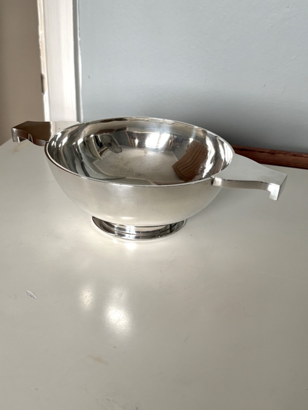 LARGE SCOTTISH SILVER QUAICH HAMILTON & INCHES EDINBURGH 1920 24cm 9.5inch 358g View III