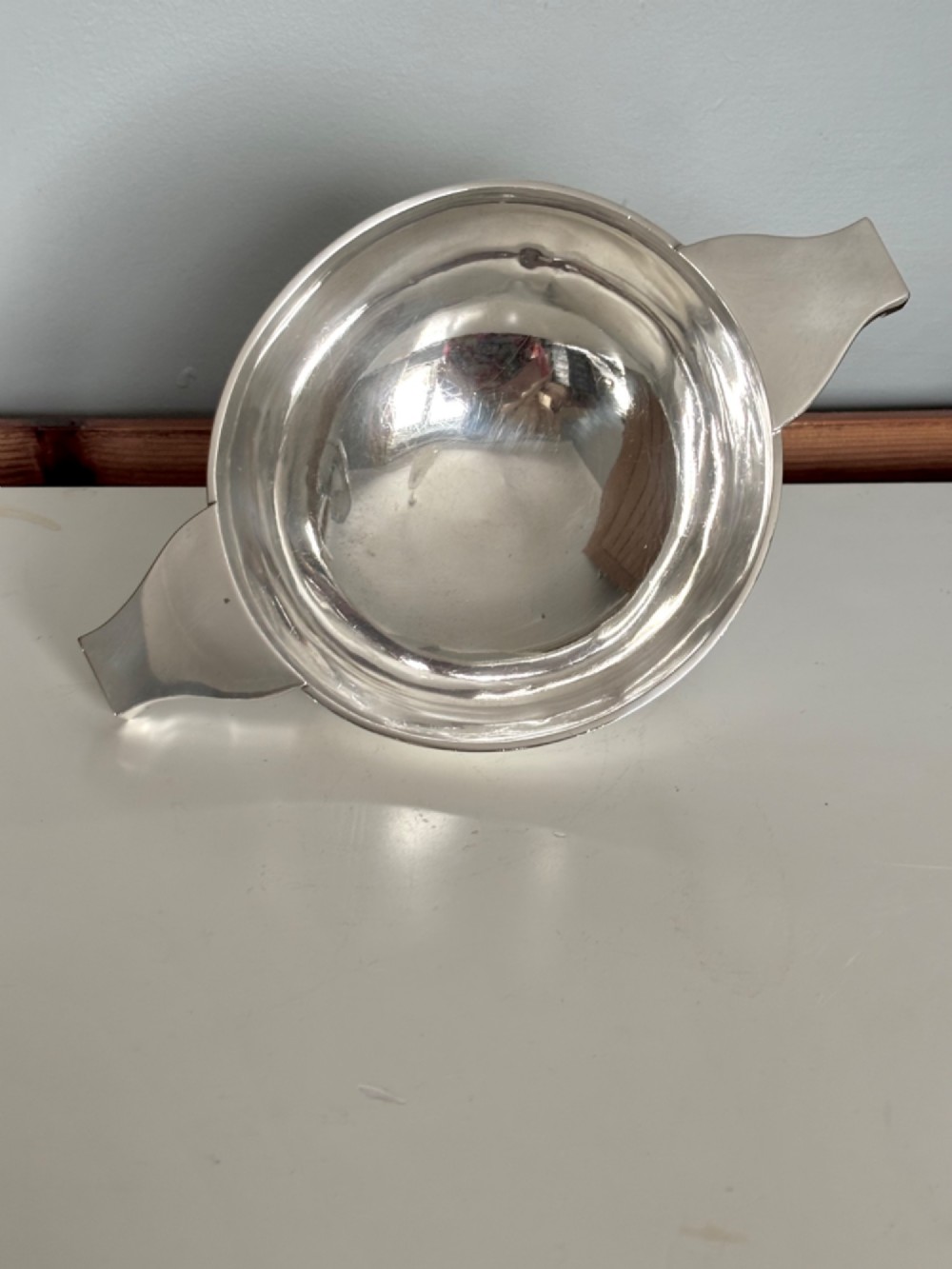 LARGE SCOTTISH SILVER QUAICH HAMILTON & INCHES EDINBURGH 1920 24cm 9.5inch 358g View IV