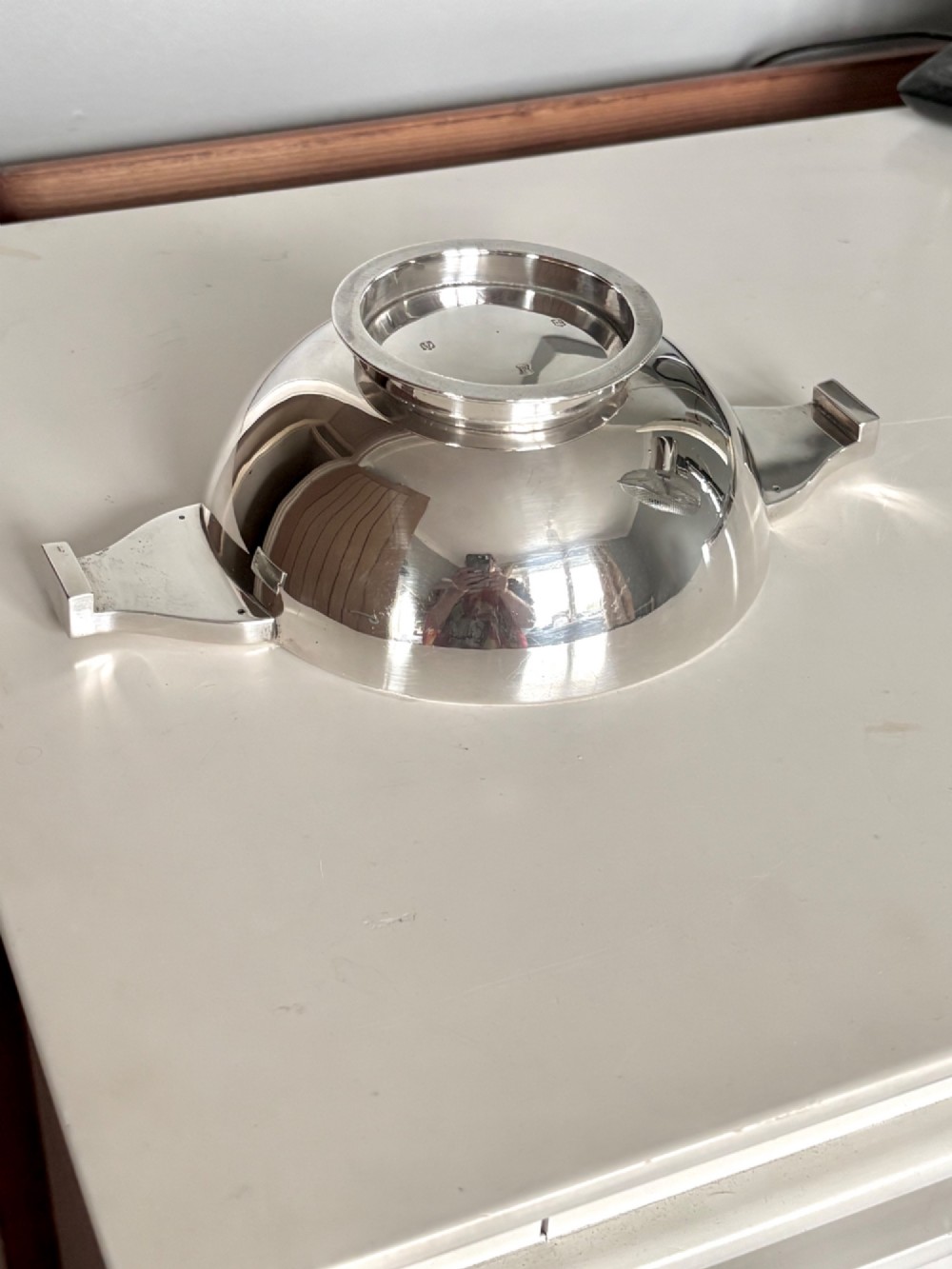 LARGE SCOTTISH SILVER QUAICH HAMILTON & INCHES EDINBURGH 1920 24cm 9.5inch 358g View VI