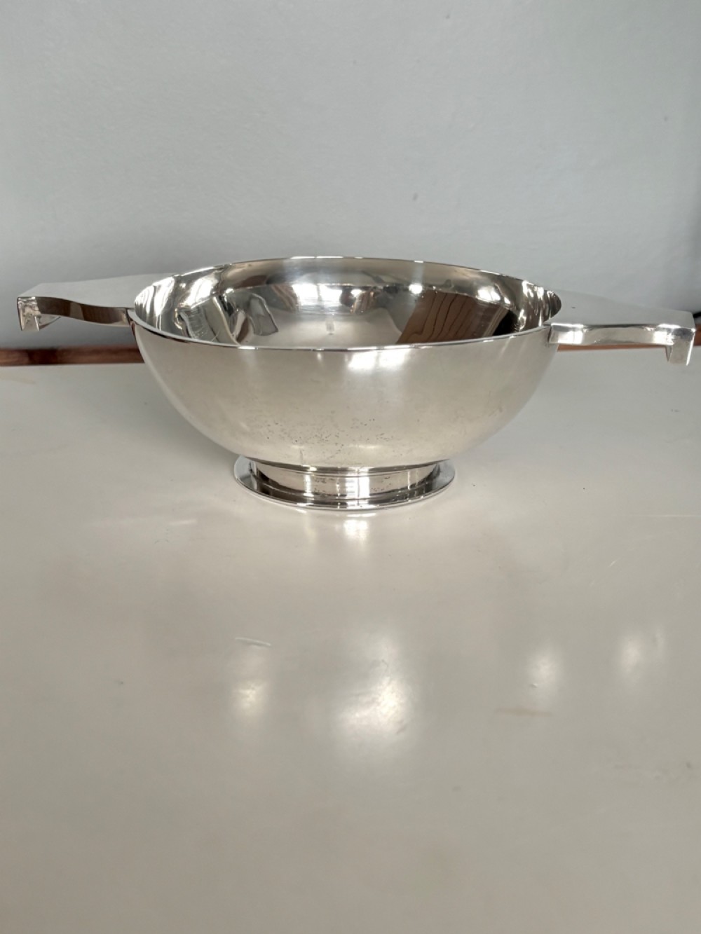 LARGE SCOTTISH SILVER QUAICH HAMILTON & INCHES EDINBURGH 1920 24cm 9.5inch 358g View VIII