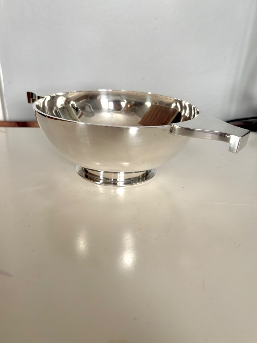 LARGE SCOTTISH SILVER QUAICH HAMILTON & INCHES EDINBURGH 1920 24cm 9.5inch 358g View XII
