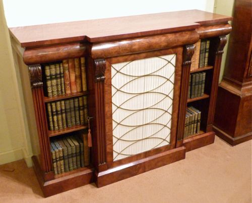 Regency Mahogany Dwarf Bookcase/cabinet