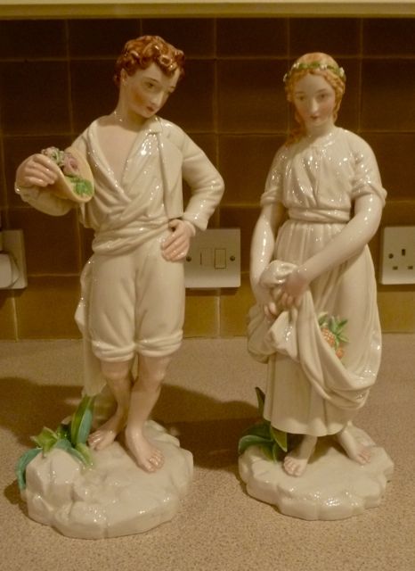 Beautiful Pair of Early Royal Worcester Figures